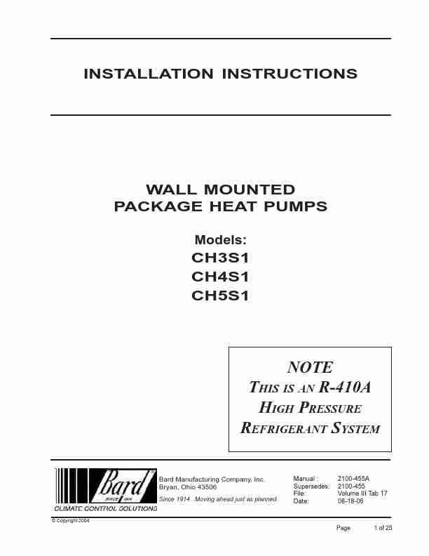 Bard Heat Pump CH4S1-page_pdf